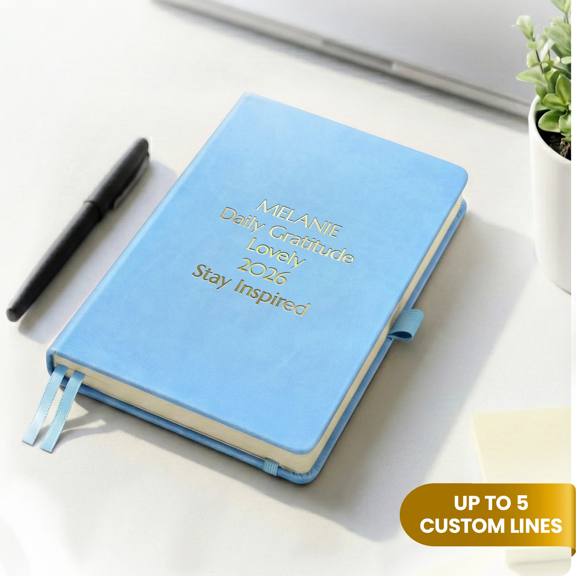 Personalized Journal Notebook - Light Blue